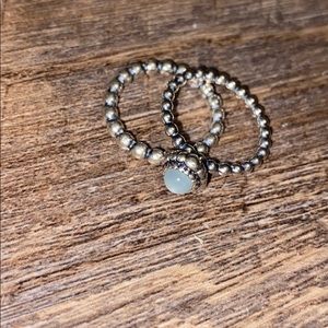 Stacked Pandora rings